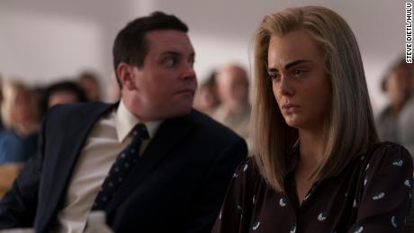(From left) Michael Mosley as Joseph Cataldo and Elle Fanning as Michelle Carter are shown in a scene from &quot;The Girl From Plainville.&quot; 
