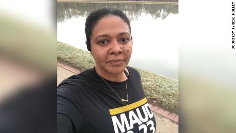 Tyrese Holley posted this selfie post her 2.23 mile run Wednesday morning challenging her friends to do the same.