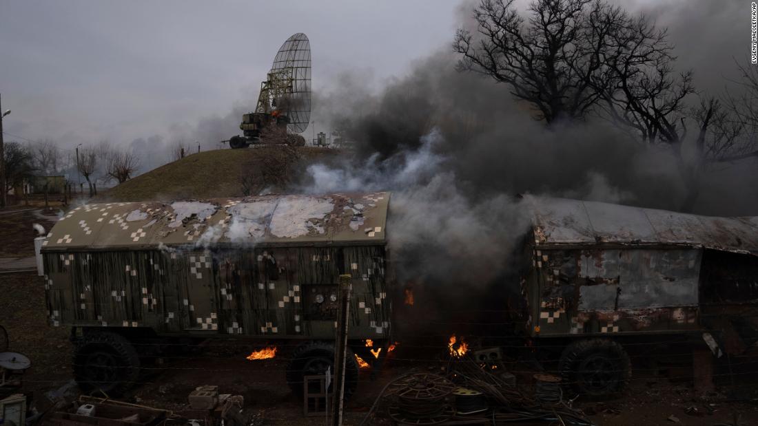 Smoke rises from an air defense base after an apparent Russian strike in Mariupol on February 24. A CNN team in Mariupol reported hearing &lt;a href=&quot;https://www.cnn.com/europe/live-news/ukraine-russia-news-02-24-22-intl/h_4acca36c8b3aa9cabe9335cc2d6b4b2c&quot; target=&quot;_blank&quot;&gt;a barrage of artillery.&lt;/a&gt;