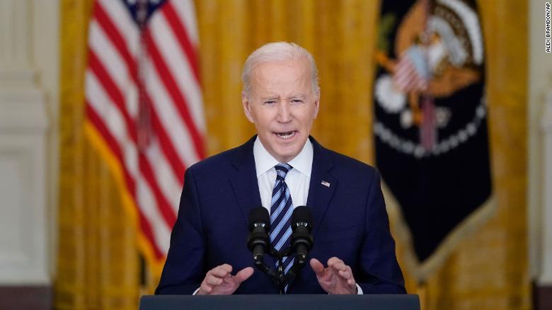 Biden forcefully condemns Russia's invasion of Ukraine (full remarks)