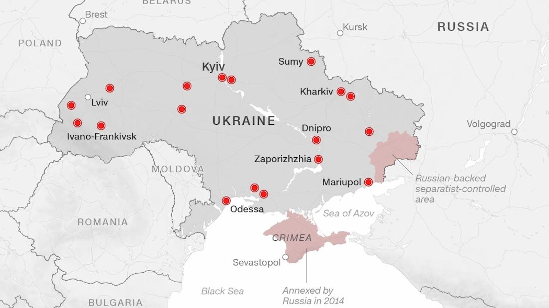 Six maps explaining the UkraineRussia conflict