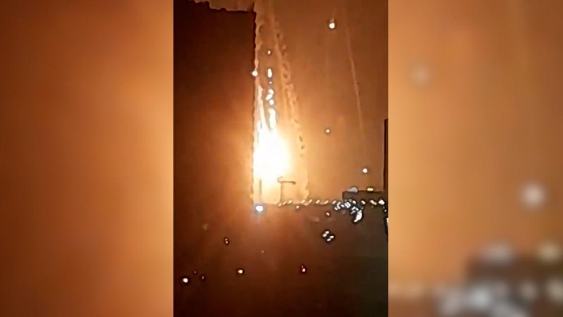 Video shows explosion after fighter jet shot down, official says
