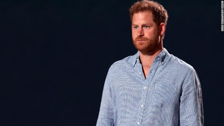 Prince Harry speaks onstage during Global Citizen VAX LIVE: The Concert To Reunite The World at SoFi Stadium in Inglewood, California. The concert was broadcast on May 8, 2021