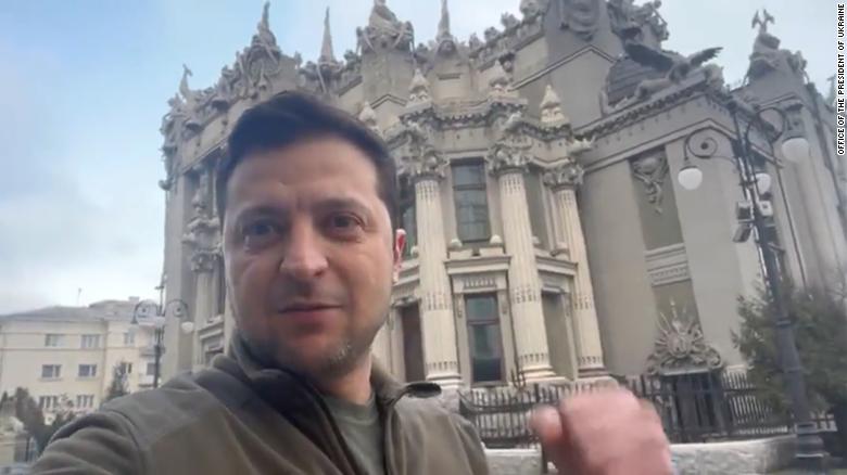 Zelensky posts video in the streets of Kyiv  