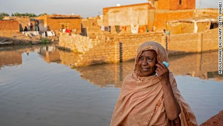 Inondations dans la capitale soudanaise de Khartoum le 7 septembre 2021.