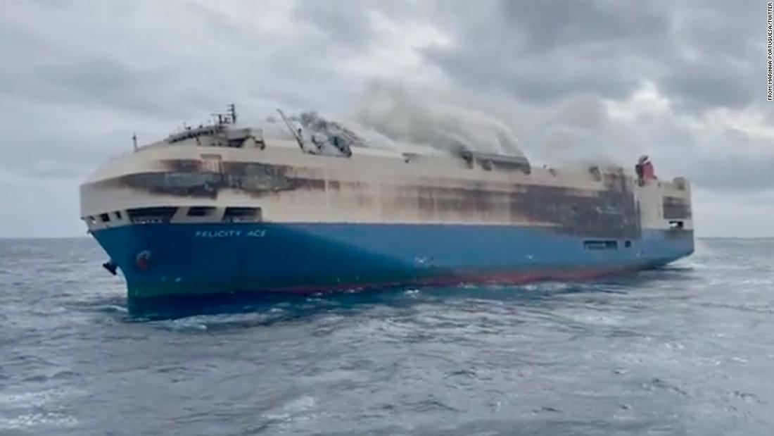 Burned ship carrying luxury cars has now sunk