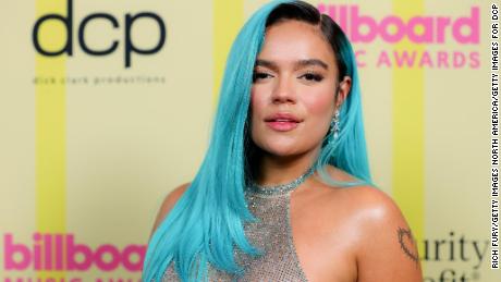 LOS ANGELES, CALIFORNIA - MAY 23: In this image released on May 23, Karol G poses backstage for the 2021 Billboard Music Awards, broadcast on May 23, 2021 at Microsoft Theater in Los Angeles, California. (Photo by Rich Fury/Getty Images for dcp)