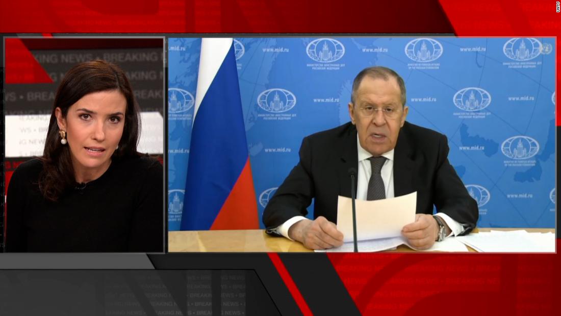 CNN anchor reacts to Russian foreign minister Sergey Lavrov – CNN Video