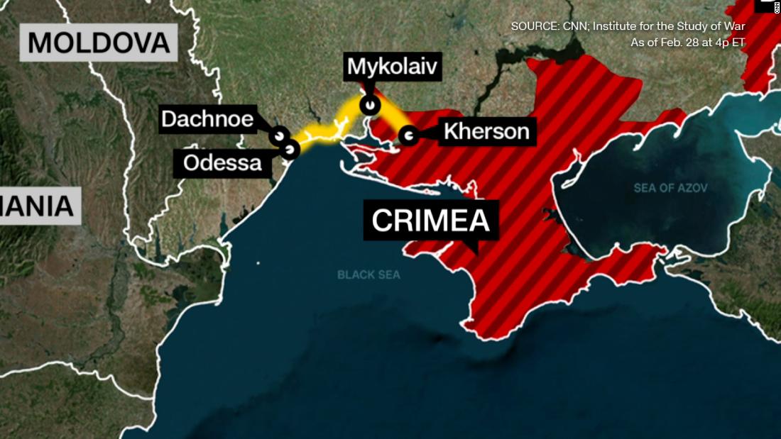 See what’s happening in strategic city on Ukraine’s southern coast as Russians advance  – CNN Video