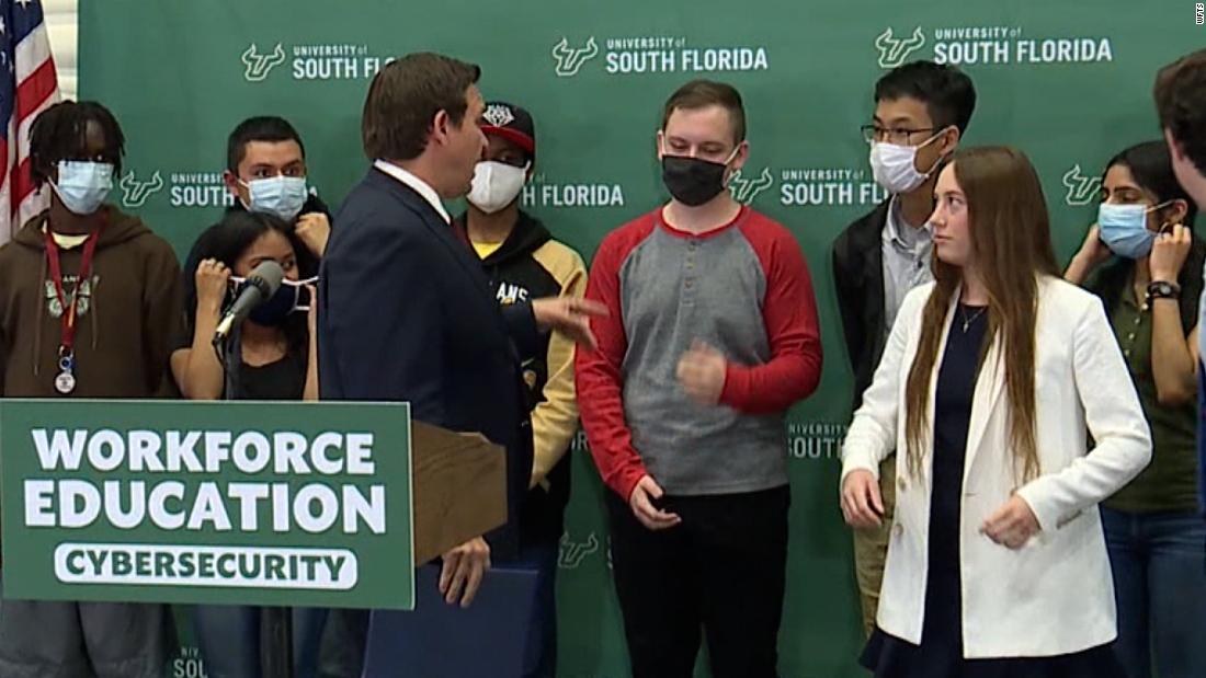 ‘Ridiculous’: Ron DeSantis lambasts students for wearing their masks  – CNN Video