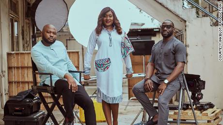 Left to right: Inkblot Productions founders Chinaza Onuzo, Zulumoke Oyibo and Damola Ademola. The company has signed a licensing deal with Amazon Prime Video.