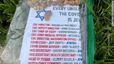 Anti-Semitic flyers like this one found outside a home in Miami Beach in January were among the type of White supremacist propaganda distributed last year, the ADL says.