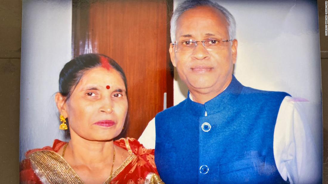 Vinay Srivastava photographed with his wife.