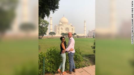 Tomar and Faith visited the Taj Mahal together.