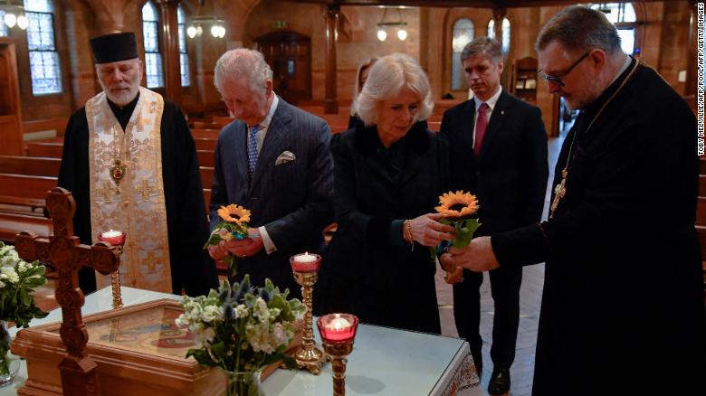 Charles and Camilla wanted to show their support for the Ukrainian community here in London. 