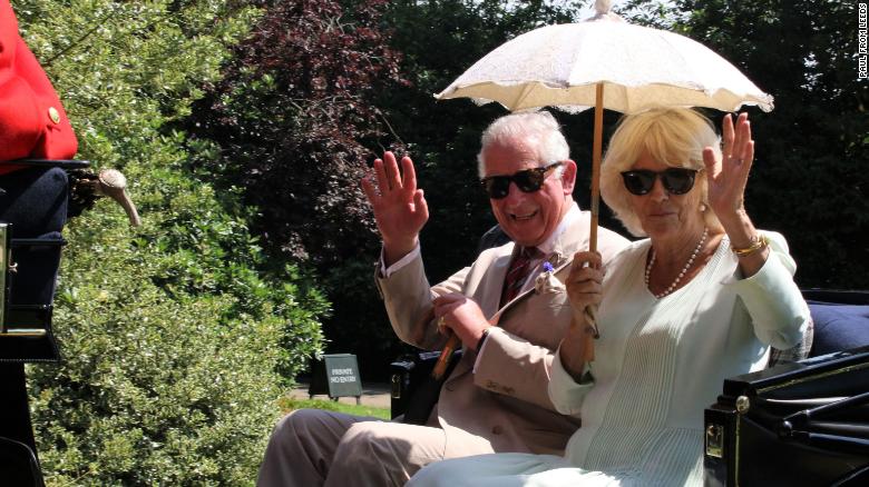 The Prince of Wales and Duchess of Cornwall at the Sandringham Flower Show in July 2019