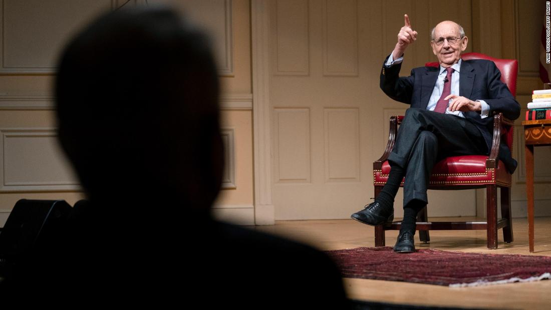 Breyer speaks during an event at the Library of Congress in February 2022.