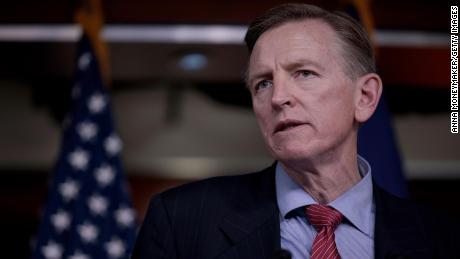 Arizona Rep. Paul Gosar speaks at a news conference at the US Capitol in Washington, DC, on December 7, 2021.