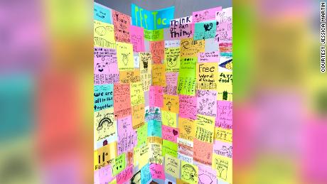 The &quot;Peptoc Hotline&quot; public art project  has quickly gone viral with inspiring words from students.