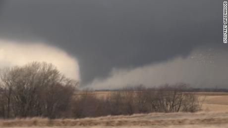 A storm chaser captured footage of the tornado that hit Winterset, Iowa over the weekend.
