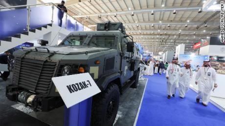 Ukraine showed off its latest defense systems at the World Defense Show on Sunday in Saudi Arabia&#39;s capital Riyadh, showcasing weapons and armed vehicles amid the ongoing Russian invasion. 