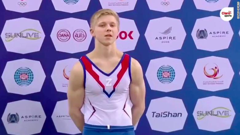 Russian gymnast Ivan Kuliak criticized for ‘shocking behavior’ after wearing ‘Z’ symbol next to Ukrainian athlete