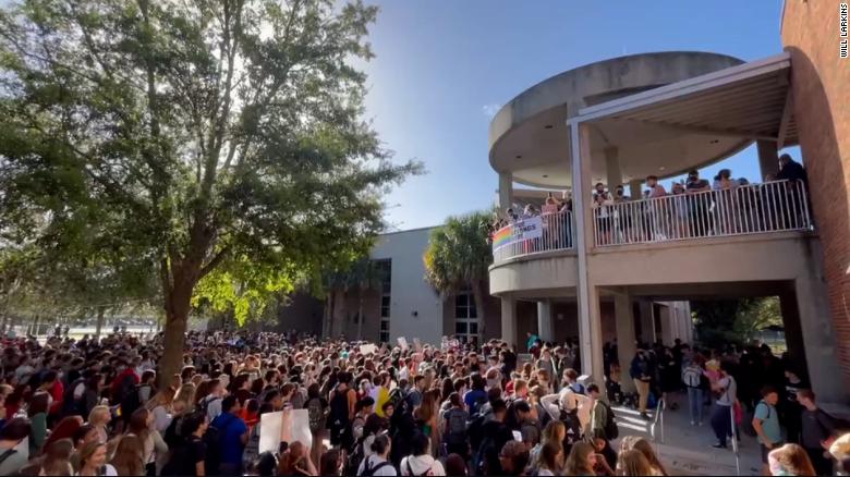 Florida students participate in massive walkout to protest the ‘Don’t Say Gay’ bill
