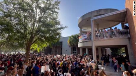 A massive student walkout in protest of Florida's 'Don't Say Gay"  bill took place at Winter Park High School in Orange County on Monday.