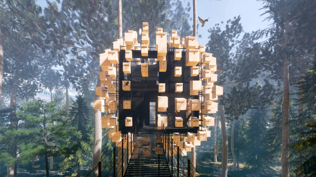 Treehotel’s newest home offers visitors a bird’s eye check out in Sweden