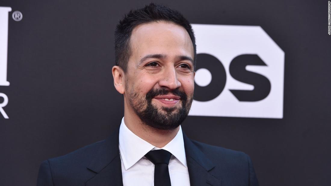 Actor and director Lin-Manuel Miranda arrives for the show.