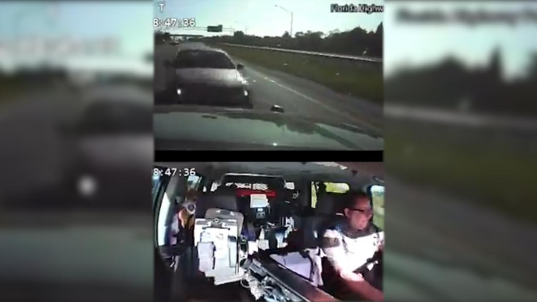 Video: Florida trooper risks life to protect runners from drunk driver – CNN Video