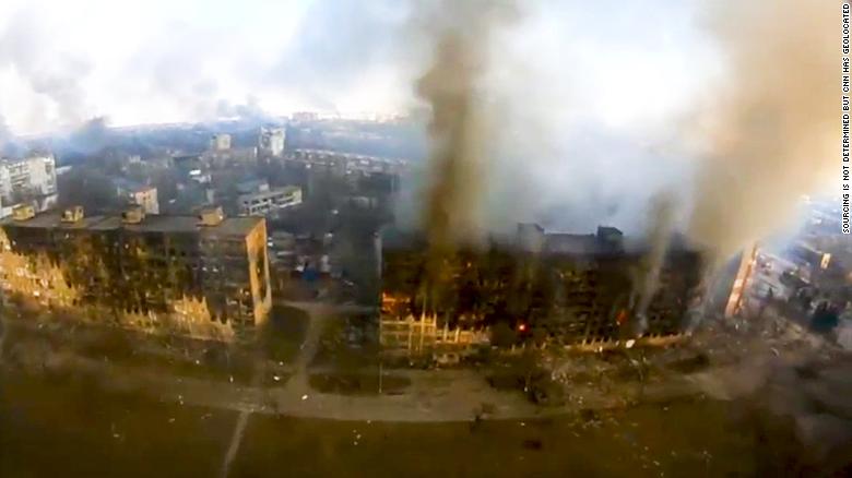 Striking video from above shows devastation in Ukraine city where 2,500 are dead