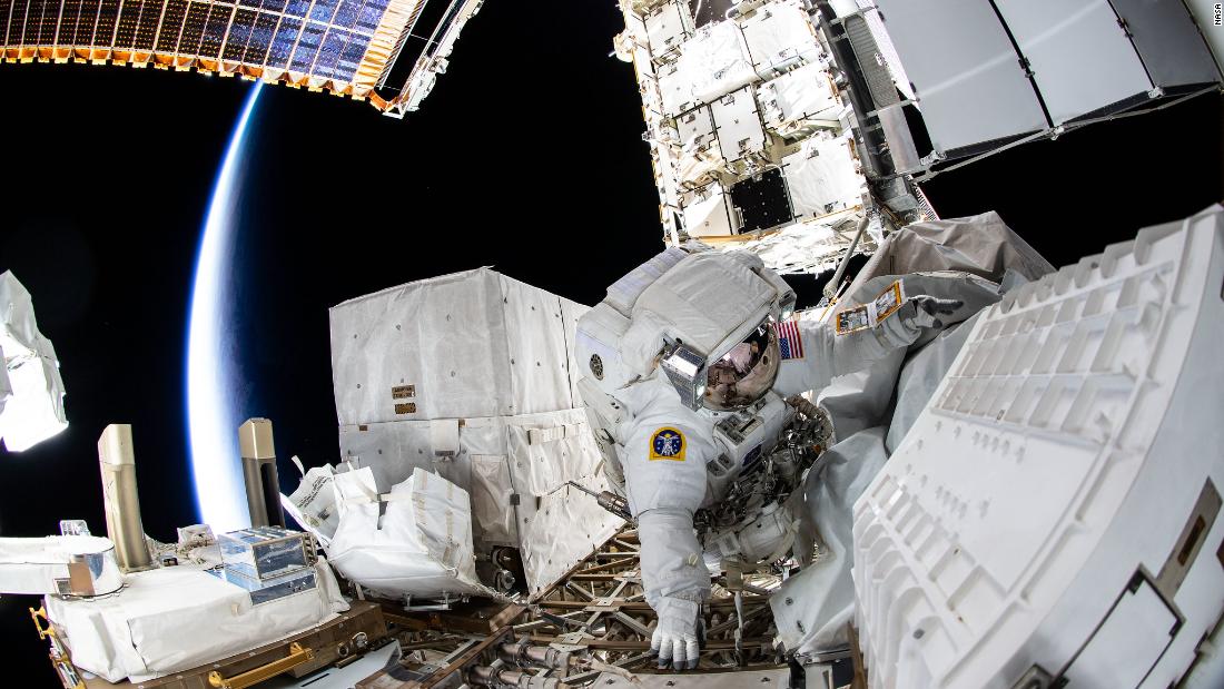 NASA astronauts conduct spacewalk to provide space station power upgrades – CNN