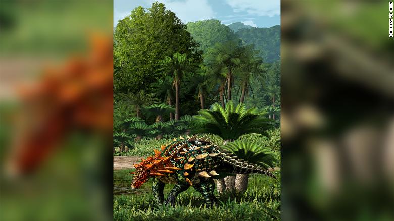 A new armored dinosaur species from the early Jurassic period was discovered in China