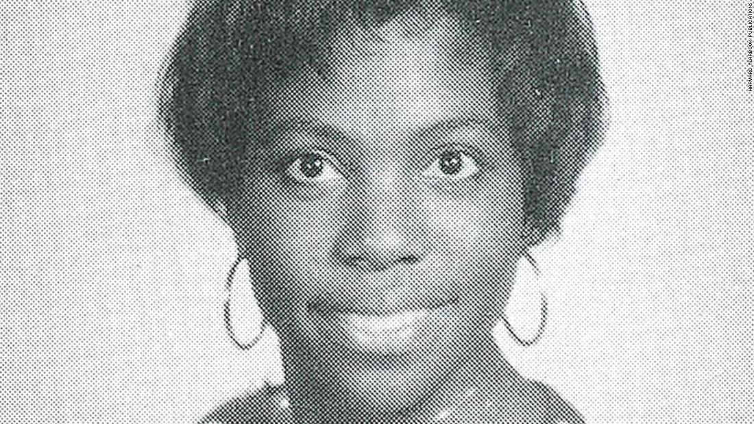 Jackson&#39;s yearbook photo at Harvard in 1992.