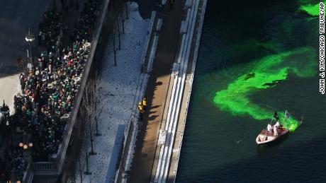 The Chicago River has been dyed green for St. Patrick&#39;s Day since 1962. 