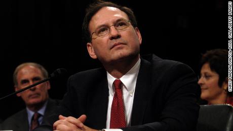 Then-nominee Samuel Alito at his last day of confirmation hearings before the Judiciary Committee. 