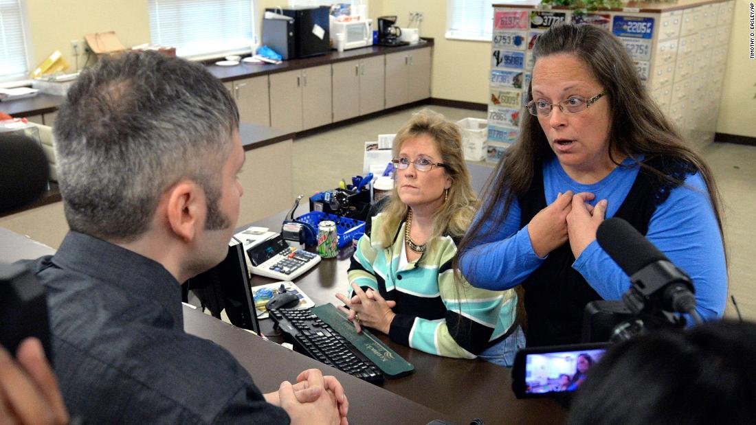 Federal judge rules Kim Davis violated rights when she refused to marry same-sex couples in 2015