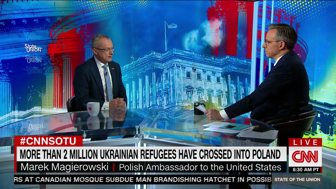 Polish ambassador: ‘We have done our utmost’ to help Ukrainian refugees – CNN Video