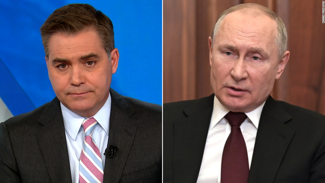 ‘Deranged alternate reality’: Acosta reacts to Putin’s pro-war rally – CNN Video