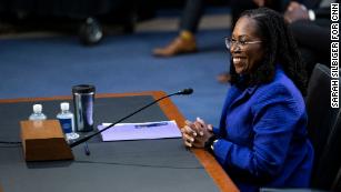 Judge Ketanji Brown Jackson testifies on the first day of her Senate Judiciary Committee confirmation hearing to join the United States Supreme Court on Capitol Hill in Washington, D.C. on March 21, 2022. Photo by Sarah Silbiger/CNN
