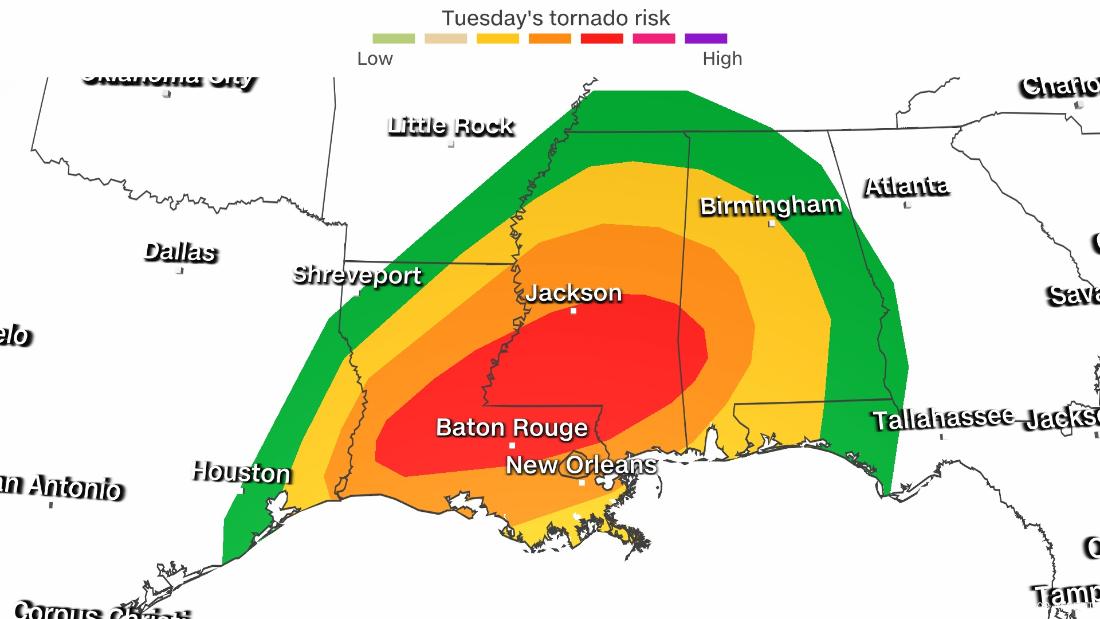 Weather forecast: Strong tornadoes, large hail, and strong winds likely for parts of the South  – CNN Video