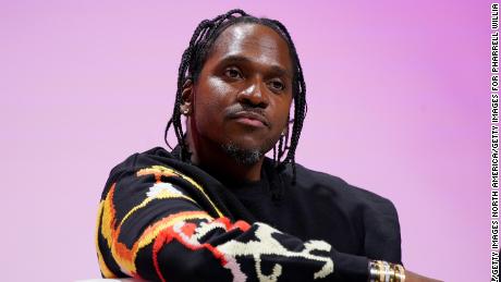 NORFOLK, VIRGINIA - OCTOBER 28: Musician/Entrepreneur Pusha T speaks onstage during Panel 2: &quot;Who We Are Now&quot; as Pharrell Williams holds forum at Norfolk State University to discuss full potential of the cities of Virginia Beach and Norfolk in his home state of Virginia at Norfolk State University on October 28, 2021 in Norfolk, Virginia. (Photo by Leigh Vogel/Getty Images for Pharrell Williams )