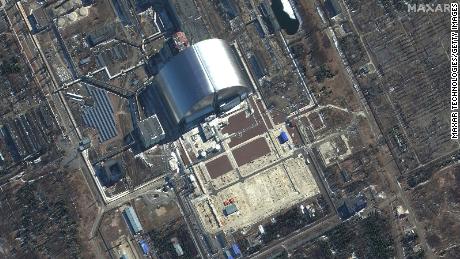 A satellite image of the power plant on March 10.