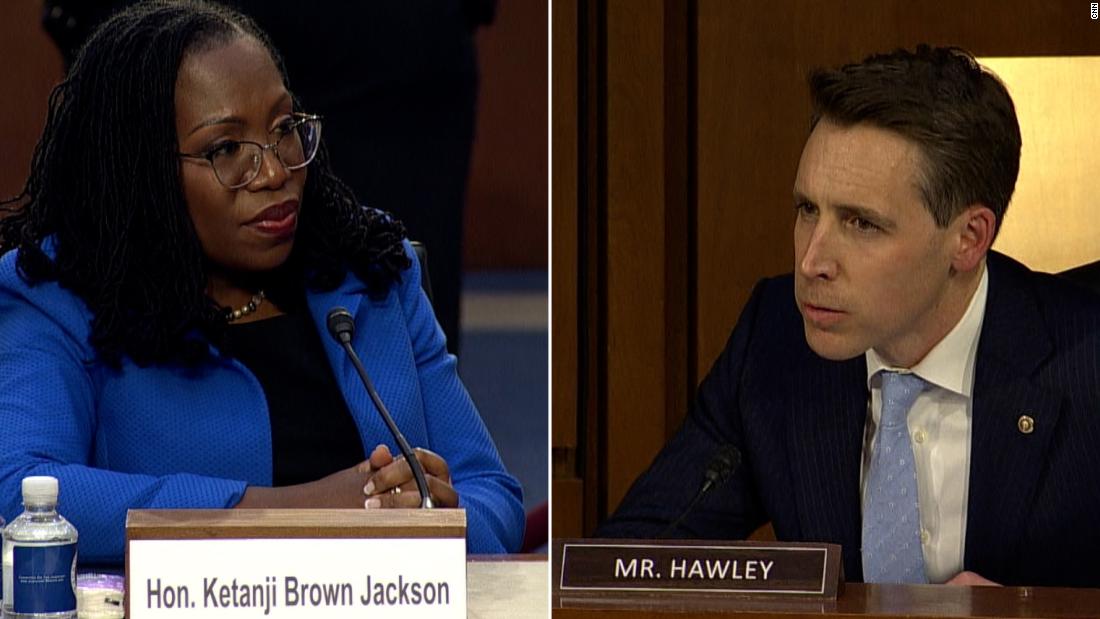 Watch: Sen. Hawley asks Ketanji Brown Jackson if she ‘regrets’ 2012 sentencing  – CNN Video