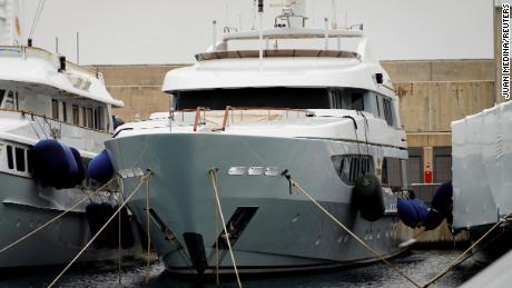 The yacht called &quot;Lady Anastasia&quot; reportedly owned by Russian oligarch Alexander Mikheyev is seen at Port Adriano in the Spanish island of Mallorca, Spain March 15, 2022. REUTERS/Juan Medina