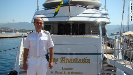 Before he tried to sink the Lady Anastasia as a protest against Russia&#39;s war on Ukraine, Taras Ostapchuk served as the yacht&#39;s chief engineer for a decade. This 2013 photo was taken in Corsica, in the Mediterranean.