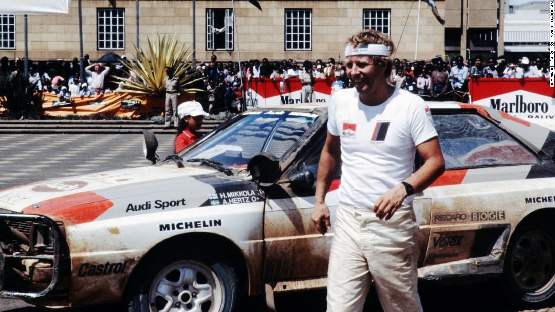 Hannu Mikkola at the 1983 Marlboro Safari Rally in Nairobi. The late Finnish driver took &lt;a href=&quot;https://www.ewrc-results.com/final/4297-marlboro-safari-rally-1983/&quot; target=&quot;_blank&quot;&gt;second place&lt;/a&gt; in the WRC event.  &lt;br /&gt;