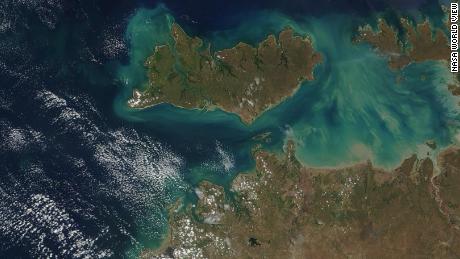Clear skies over the Tiwi Islands just north of Darwin, Australia. Satellite image taken October 19, 2021.