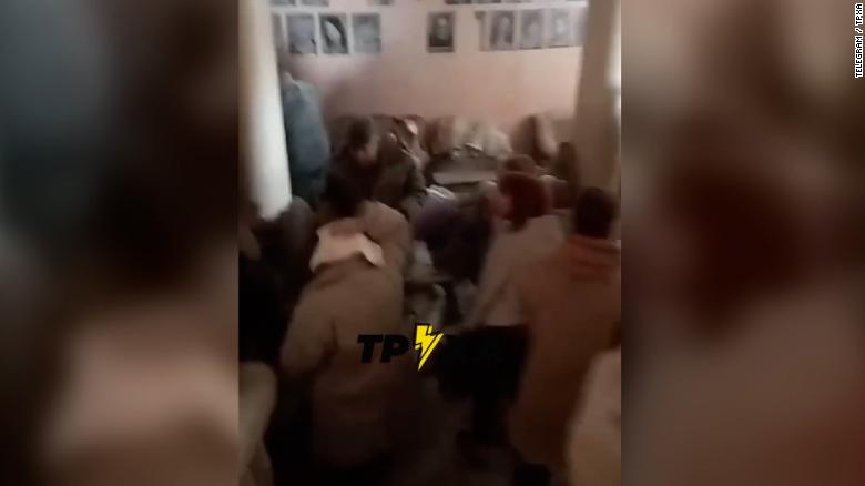 First video from inside bombed Mariupol theater 